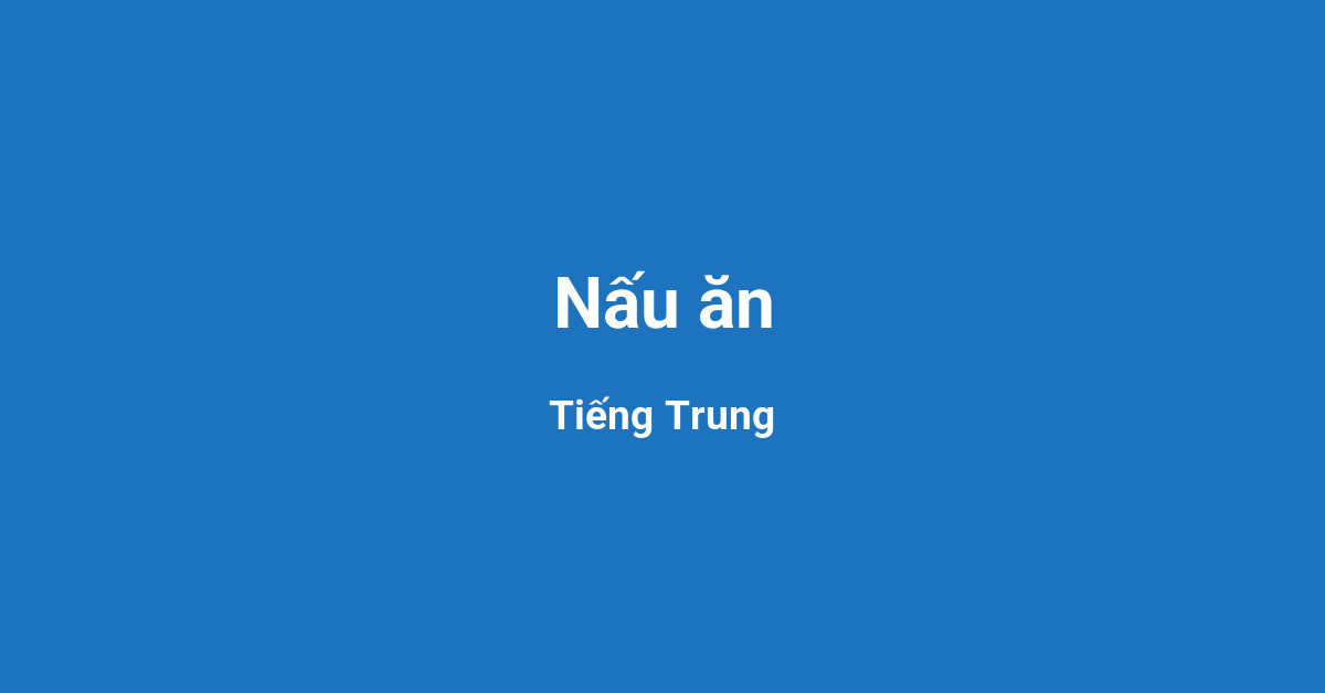 Nấu ăn
