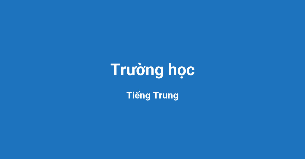 Trường học